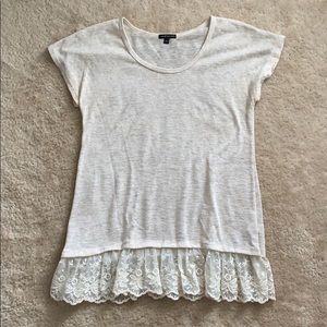 Cream Top with Lace Detail
